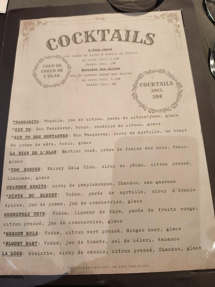 Restaurant L'Elan - Menu Image 2